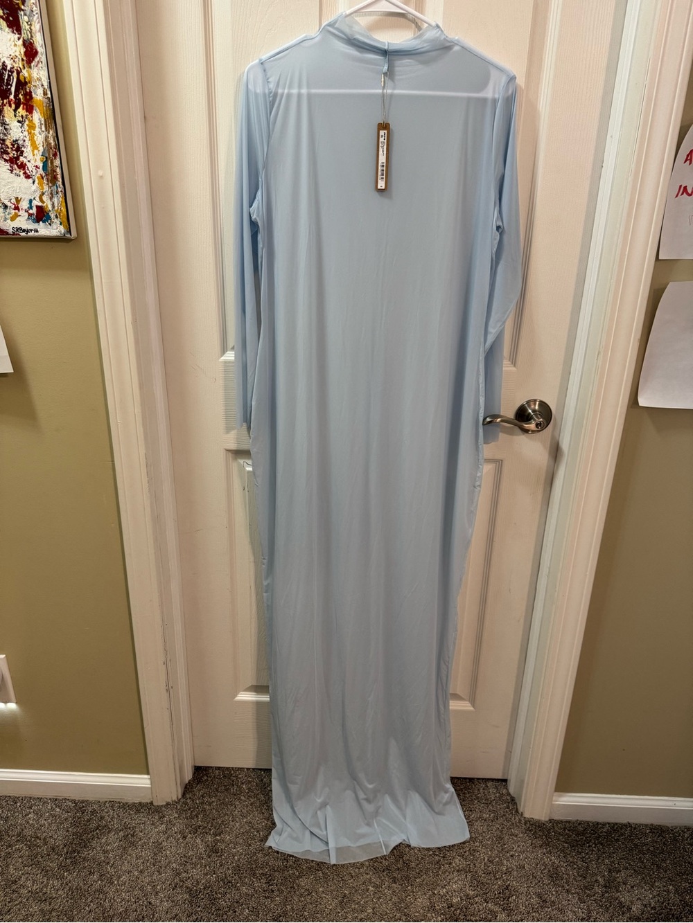 Skims Milky Sheer Mock Neck Long Sleeve Hosiery Dress 3X - Picture 4 of 9